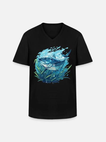 Tuna Thunfische Thunfisch - Men's V-Neck T-Shirt - black
