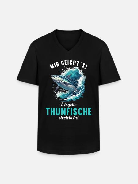 Tuna Thunfische Thunfisch - Men's V-Neck T-Shirt - black