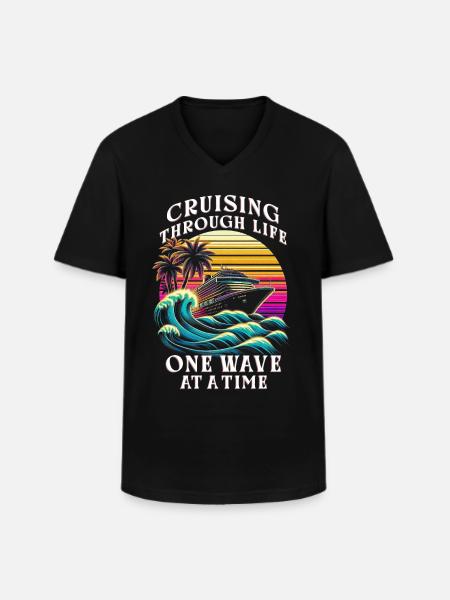 Cruise Crusader Crusader - Men's V-Neck T-Shirt - black