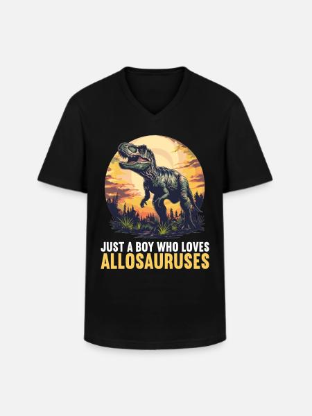 Allosaur Allosaurus - Men's V-Neck T-Shirt - black