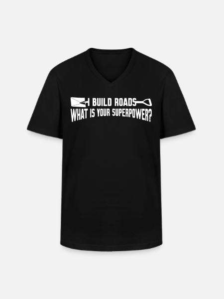 Road Maintenance Road Keeper Roadbuilder - Men's V-Neck T-Shirt - black