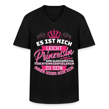 Es Ist Nicht Leicht Prinzessin Und Gleichzeitig - Männer-T-Shirt mit V-Ausschnitt - Schwarz - Vorne - AI Model Male 178 dark (178cm)