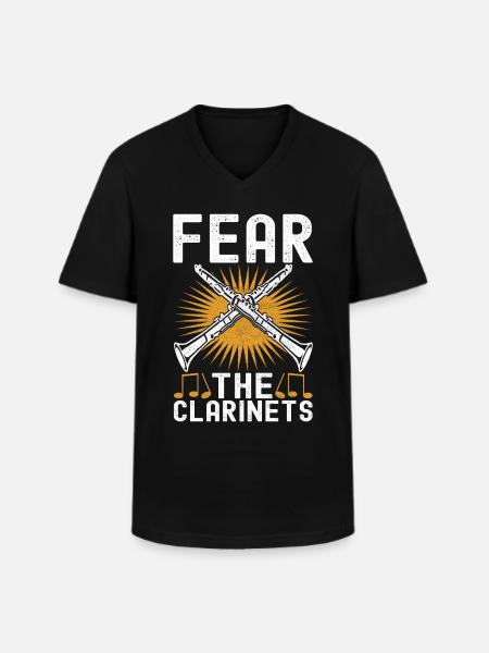 Clarinet Wind Instrument Clarinet player - Men's V-Neck T-Shirt - black