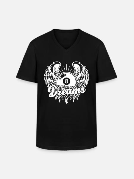8-Ball Billard Rack Dreams - Männer-T-Shirt mit V-Ausschnitt - Schwarz