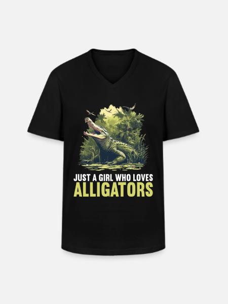 Alligatoren Alligator - Men's V-Neck T-Shirt - black
