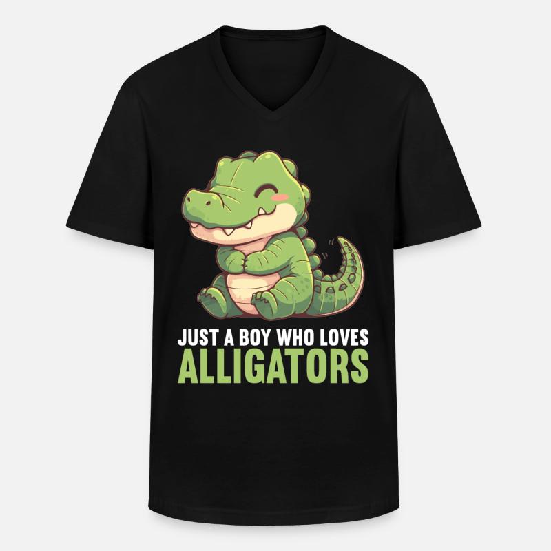 Alligatoren Alligator - Männer-T-Shirt mit V-Ausschnitt - Schwarz