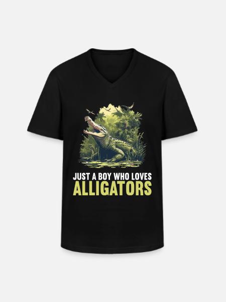 Alligatoren Alligator - Men's V-Neck T-Shirt - black