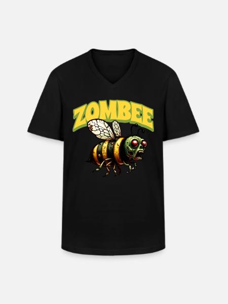 Zombie Bee Zombee - Men's V-Neck T-Shirt - black
