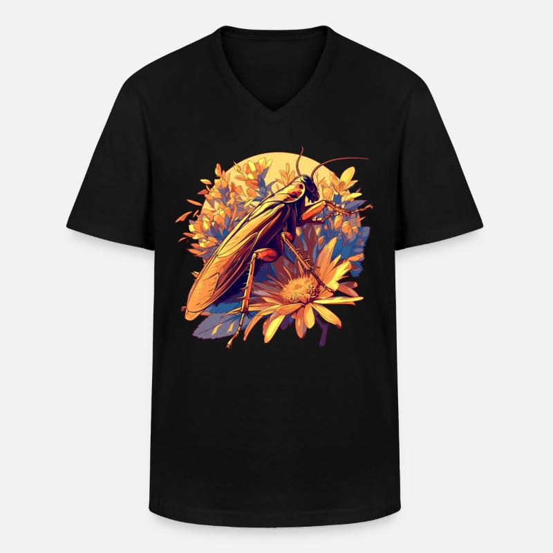 cafards cafards cafards cafard - T-shirt col V Homme - noir