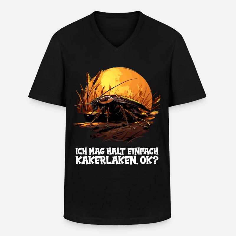 cafards cafards cafards cafard - T-shirt col V Homme - noir