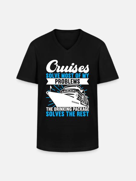 Cruise Holiday Cruise Ship - Men's V-Neck T-Shirt - black