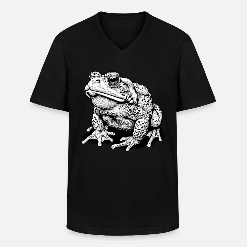 Toad Kröten Kröte - Männer-T-Shirt mit V-Ausschnitt - Schwarz