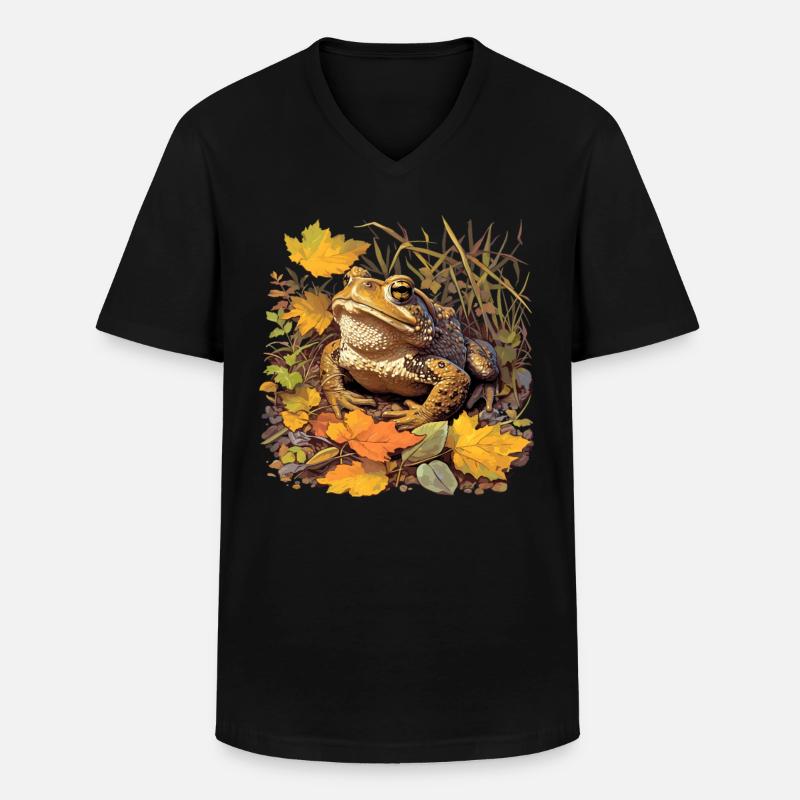 Toad Kröten Kröte - Männer-T-Shirt mit V-Ausschnitt - Schwarz