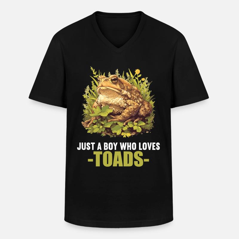 Toad Kröten Kröte - Männer-T-Shirt mit V-Ausschnitt - Schwarz