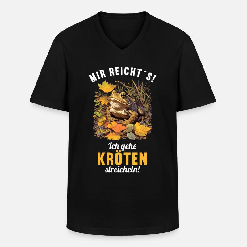 Toad Kröten Kröte - Männer-T-Shirt mit V-Ausschnitt - Schwarz