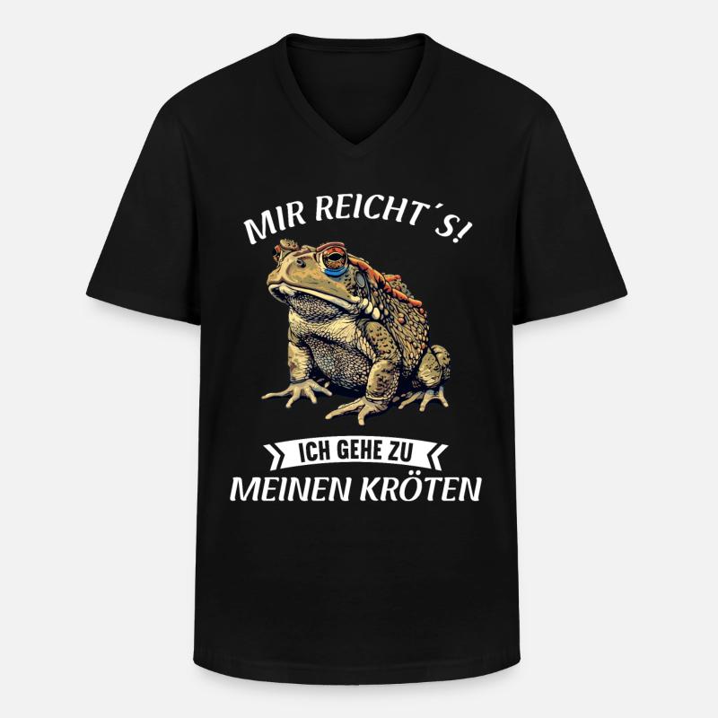 Toad Kröten Kröte - Männer-T-Shirt mit V-Ausschnitt - Schwarz