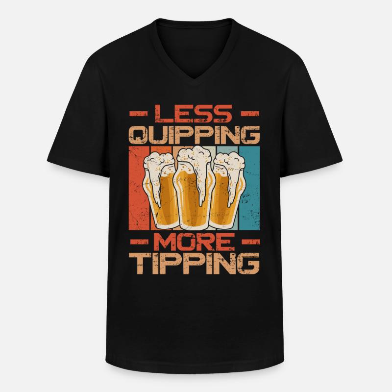 Bartender Mixologist Less Quipping - Männer-T-Shirt mit V-Ausschnitt - Schwarz