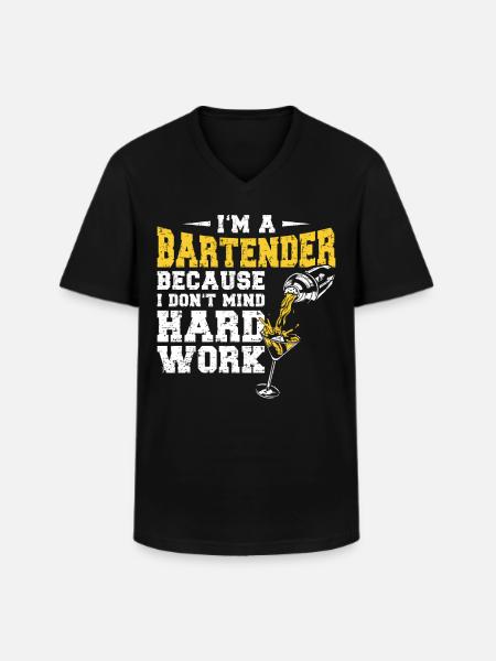 Bartender Mixologist I'm A - Männer-T-Shirt mit V-Ausschnitt - Schwarz