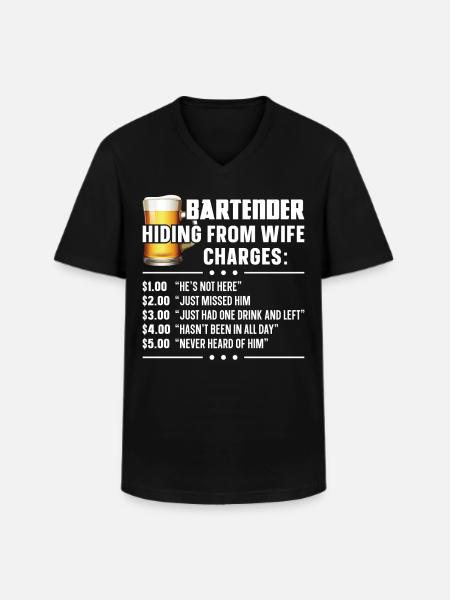 Bartender Mixologist Bartender - Men's V-Neck T-Shirt - black
