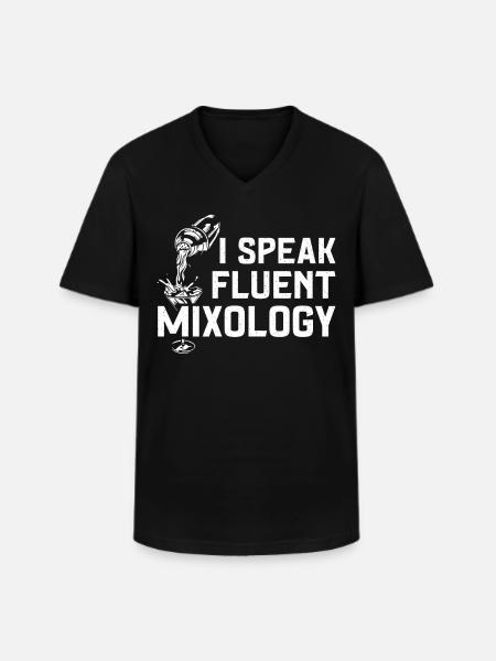 Bartender Mixologist I Speak - Men's V-Neck T-Shirt - black