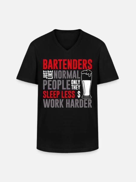 Bartender Mixologist Bartenders - Men's V-Neck T-Shirt - black