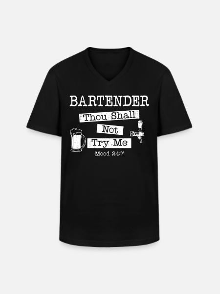 Bartender Mixologist Bartender - Men's V-Neck T-Shirt - black