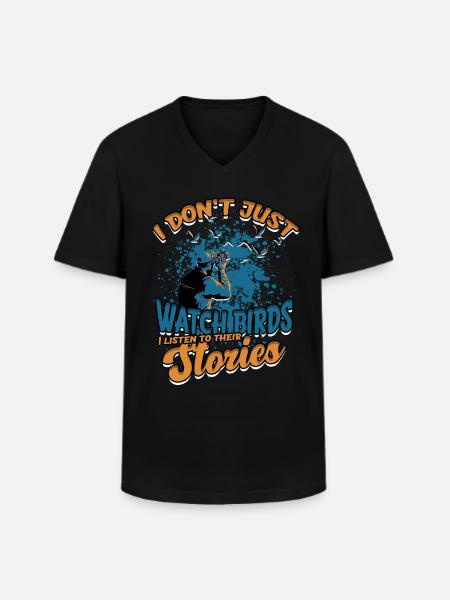 Bird watching ornithologist - Men's V-Neck T-Shirt - black