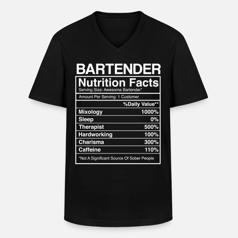Bartender Mixologist Bartender - Männer-T-Shirt mit V-Ausschnitt - Schwarz