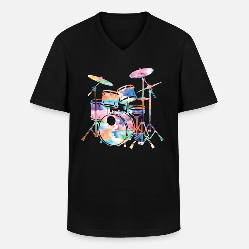 Drums Drummers Drummers - Men's V-Neck T-Shirt - black