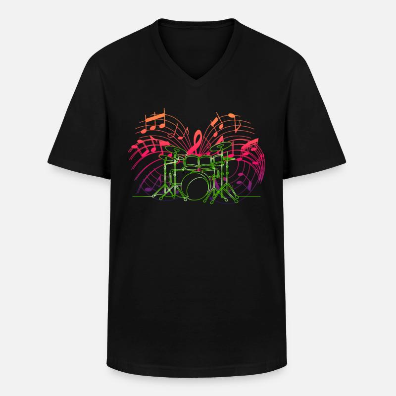Drums Drummers Drummers - Men's V-Neck T-Shirt - black