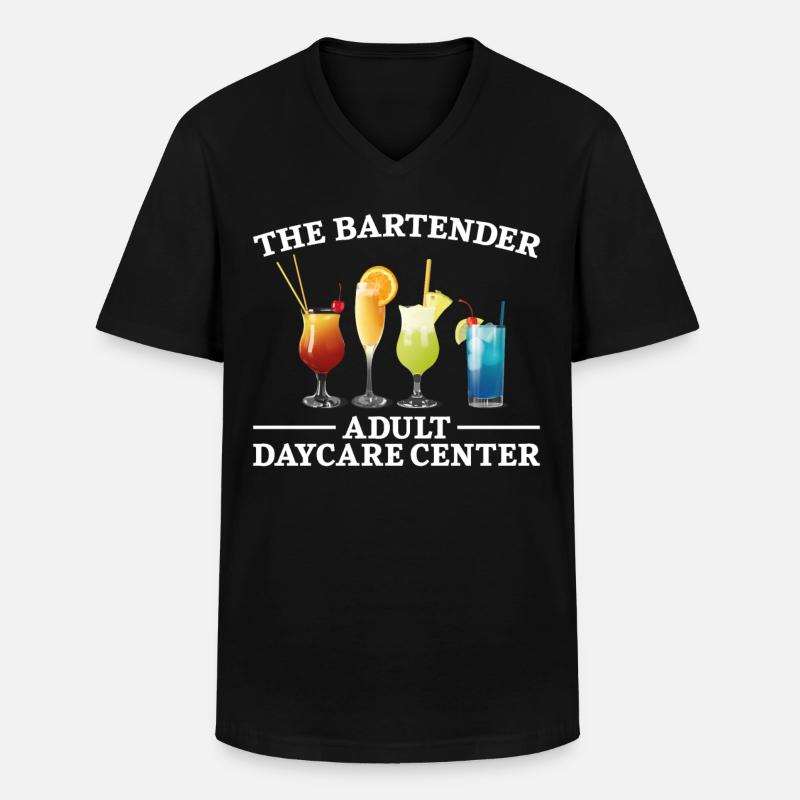 Bartender Mixologist The Bartender - Männer-T-Shirt mit V-Ausschnitt - Schwarz
