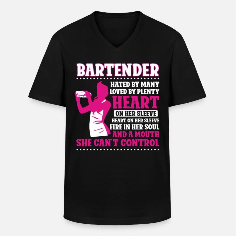 Bartender Mixologist Bartender - Männer-T-Shirt mit V-Ausschnitt - Schwarz