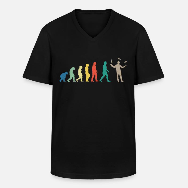 Bartender Mixologist Evolution - Men's V-Neck T-Shirt - black