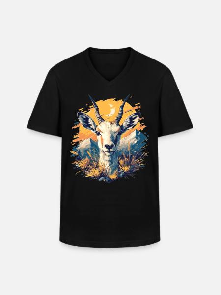 Antelope Antilopen Antilope - Men's V-Neck T-Shirt - black