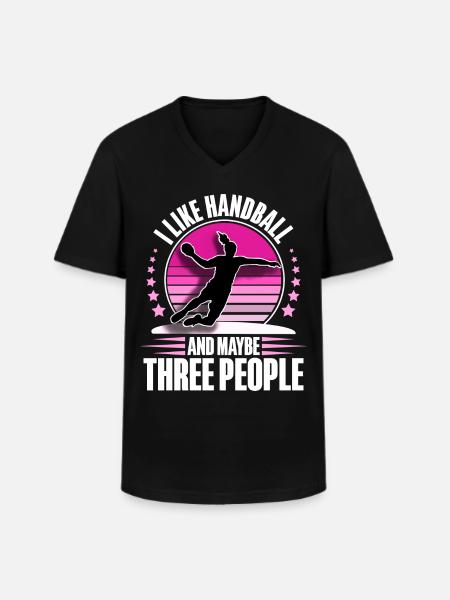 Handball handball player - Men's V-Neck T-Shirt - black