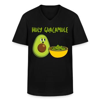 Avocado Tortilla Chips Guacamole - Men's V-Neck T-Shirt - black - Front - AI Model Male 178 dark (178cm)