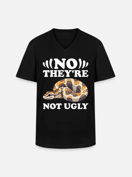 Banana Ball Python Herpetologist Coral Ball - Männer-T-Shirt mit V-Ausschnitt - Schwarz