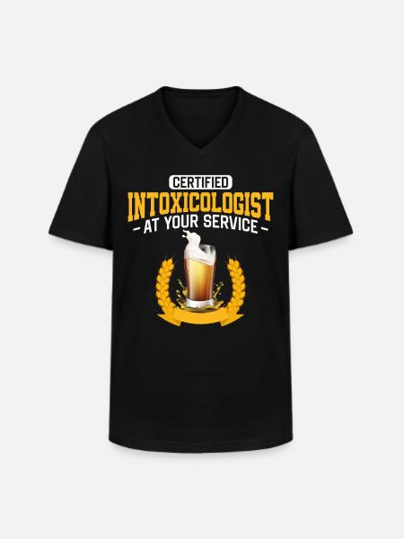 Bartender Mixologist Certified - Männer-T-Shirt mit V-Ausschnitt - Schwarz