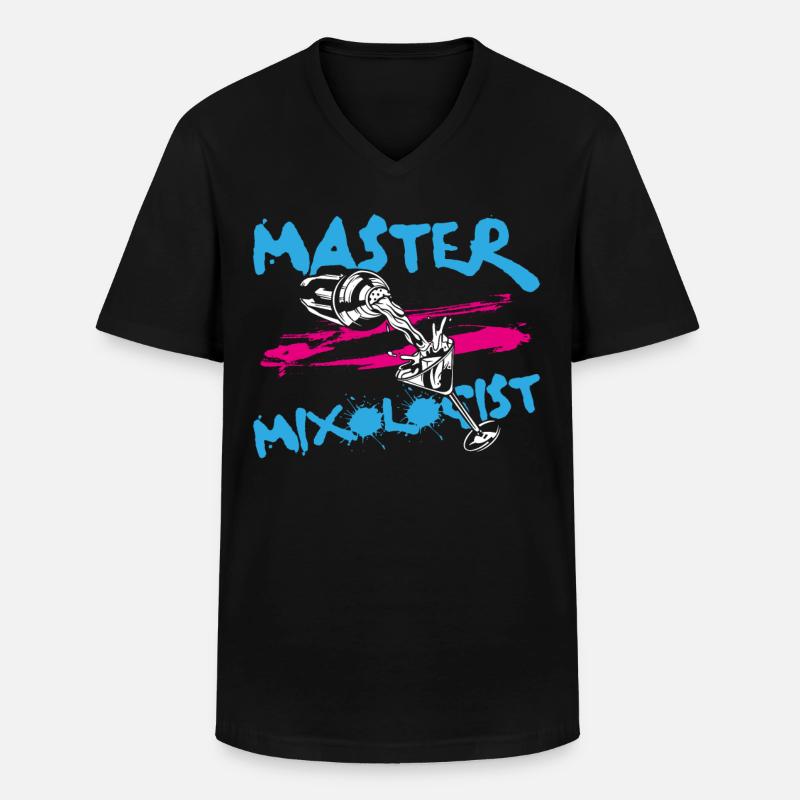 Bartender Mixologist Master - Männer-T-Shirt mit V-Ausschnitt - Schwarz
