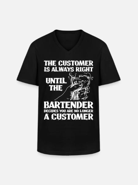 Barman Mixologue Le Client - T-shirt col V Homme - noir