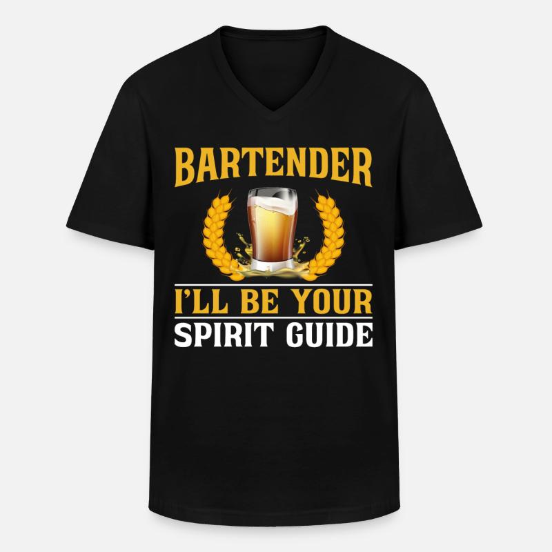 Bartender Mixologist Bartender - Men's V-Neck T-Shirt - black