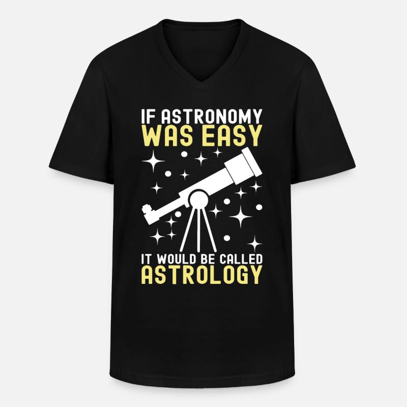 Atronome Astronomie - Männer-T-Shirt mit V-Ausschnitt - Schwarz