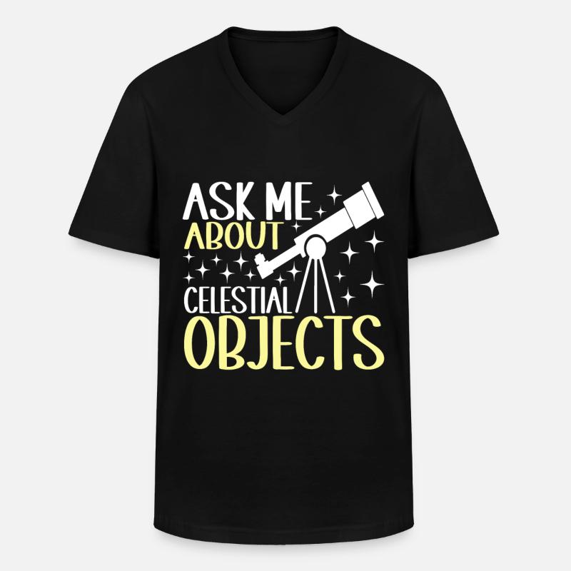 Astronom Astronomie - Männer-T-Shirt mit V-Ausschnitt - Schwarz