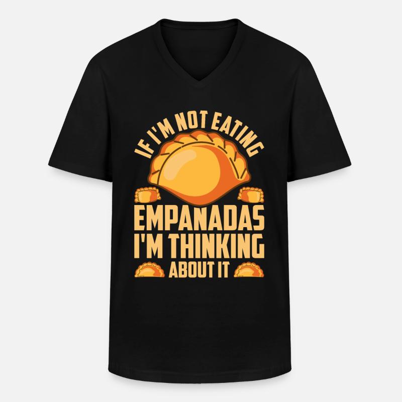Empanada Spanische Teigtasche Mexikanisch - Männer-T-Shirt mit V-Ausschnitt - Schwarz