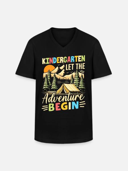 Kindergarten Let The Adventure Begin - Men's V-Neck T-Shirt - black