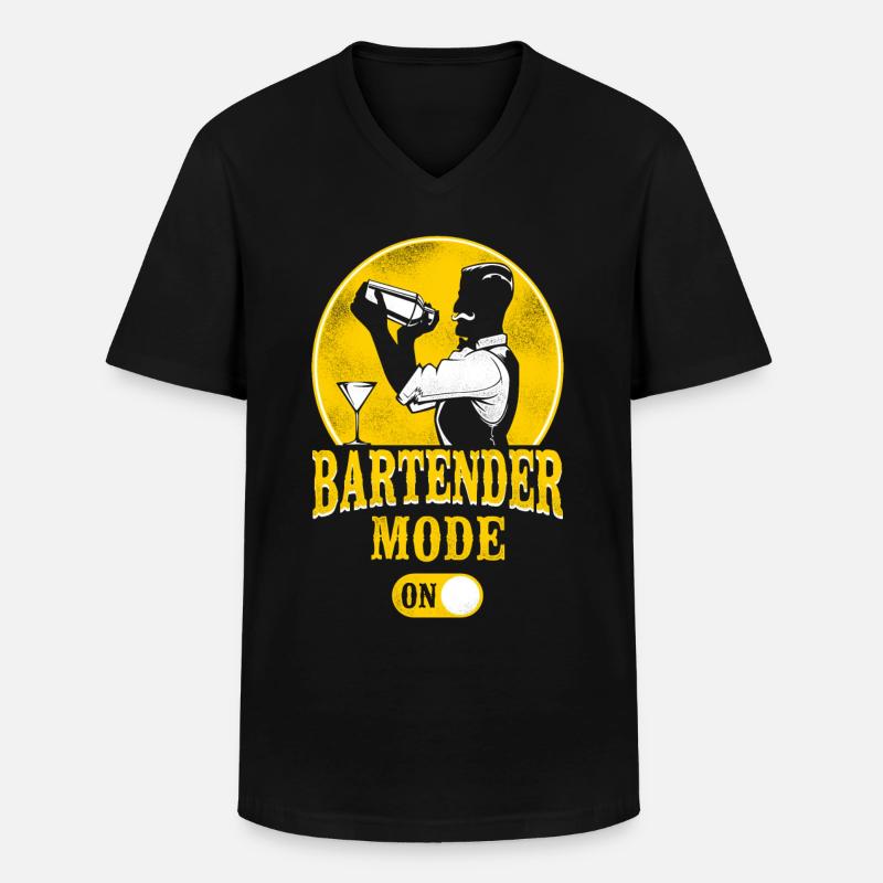 Bartender Mixologist Bartender - Men's V-Neck T-Shirt - black