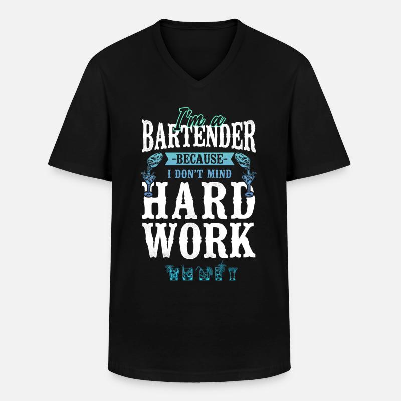 Bartender Mixologist I'm A - Männer-T-Shirt mit V-Ausschnitt - Schwarz