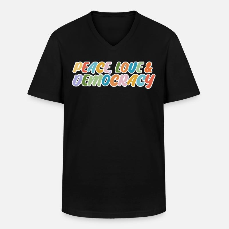 Democratic Elections Democracy - Männer-T-Shirt mit V-Ausschnitt - Schwarz