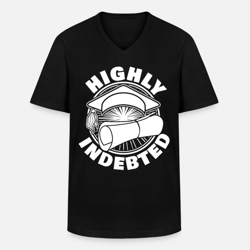 Semester Fee Student Tuition Fee - Männer-T-Shirt mit V-Ausschnitt - Schwarz