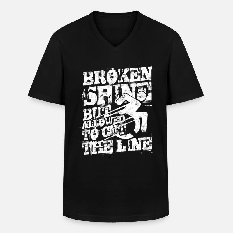 Rollstuhlfahrer Rollifahrer - Männer-T-Shirt mit V-Ausschnitt - Schwarz